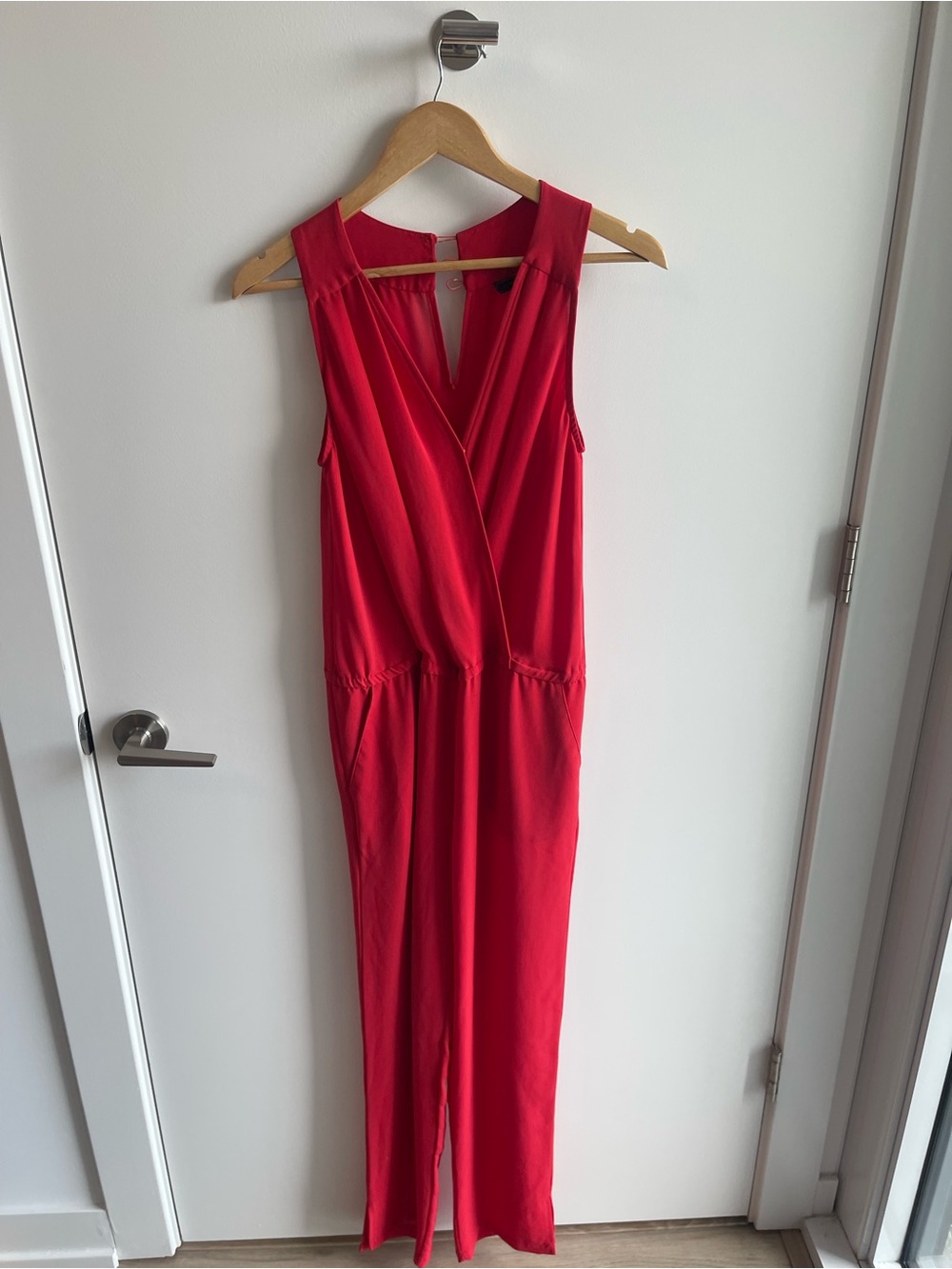 BCBG Red Sleeveless Jumpsuit